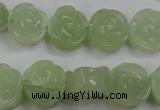 CFG886 15.5 inches 14mm carved flower New jade gemstone beads
