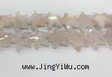 CFG983 15.5 inches 33*33mm carved star rose quartz beads