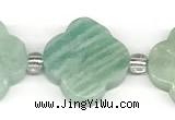 CFG992 15 inches 16mm - 17mm carved flower amazonite beads