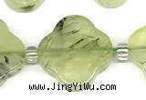 CFG993 15 inches 16mm - 17mm carved flower prehnite beads