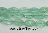CFL101 15.5 inches 8*12mm oval natural green fluorite gemstone beads