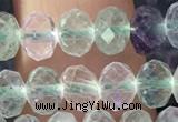 CFL1142 15.5 inches 4*6mm faceted rondelle fluorite gemstone beads