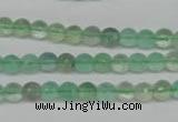 CFL115 15.5 inches 6mm faceted round green fluorite beads