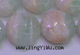 CFL1213 15.5 inches 20mm flat round green fluorite gemstone beads