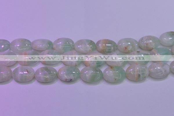CFL1221 15.5 inches 18*25mm oval green fluorite gemstone beads