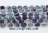 CFL1234 15.5 inches 8*10mm faceted oval fluorite beads