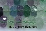 CFL1241 15 inches 5*7mm faceted rondelle fluorite beads