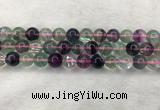 CFL1484 15.5 inches 12mm round rainbow fluorite gemstone beads