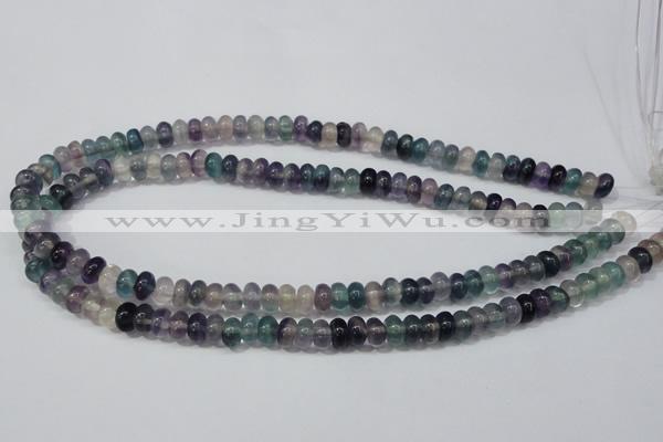 CFL156 15.5 inches 5*8mm rondelle natural fluorite gemstone beads