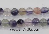 CFL202 15.5 inches 8mm round purple fluorite gemstone beads wholesale