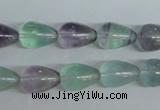 CFL327 15.5 inches 6*10mm teardrop natural fluorite beads