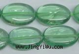 CFL337 15.5 inches 18*25mm oval natural green fluorite beads