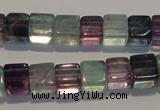CFL489 15.5 inches 8*8mm cube natural fluorite beads
