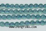 CFL661 15.5 inches 6mm round AB grade blue fluorite beads wholesale
