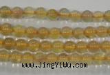 CFL800 15.5 inches 4mm round yellow fluorite gemstone beads
