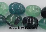 CFL954 15.5 inches 18*22mm nuggets natural fluorite beads wholesale