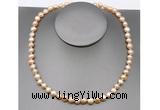 CFN24 8mm - 9mm baroque pink freshwater pearl necklace, 16 - 54 inches