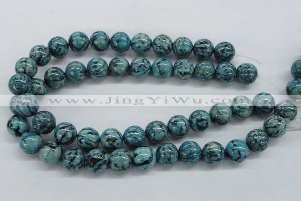 CFS106 15.5 inches 16mm round blue feldspar gemstone beads