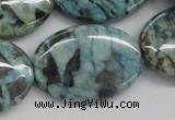 CFS114 15.5 inches 25*35mm oval blue feldspar gemstone beads