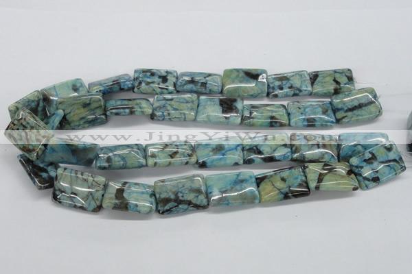 CFS116 15.5 inches 18*25mm rectangle blue feldspar gemstone beads