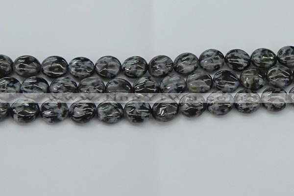 CFS313 15.5 inches 15mm flat round feldspar gemstone beads