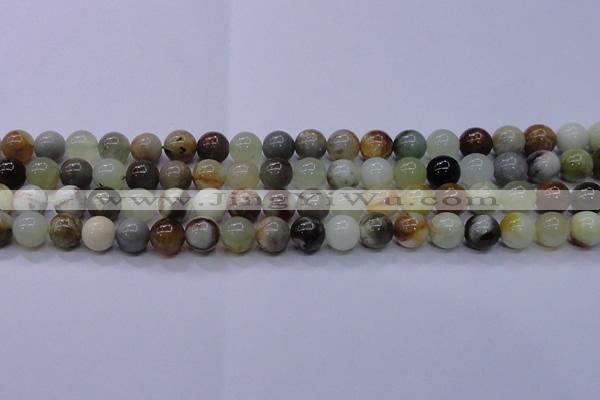 CFW12 15.5 inches 8mm round flower jade beads wholesale