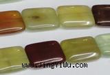 CFW150 15.5 inches 13*18mm rectangle flower jade gemstone beads