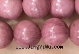 CFW52 15.5 inches 8mm round natural pink wooden jasper beads