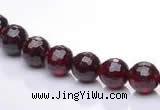 CGA08 multi sizes faceted round natural garnet gemstone beads Wh