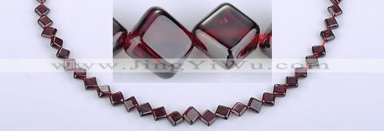 CGA11 15 inches 6*6mm rhombic garnet  gemstone beads Wholesale