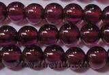 CGA356 15 inches 3mm round natural red garnet beads wholesale