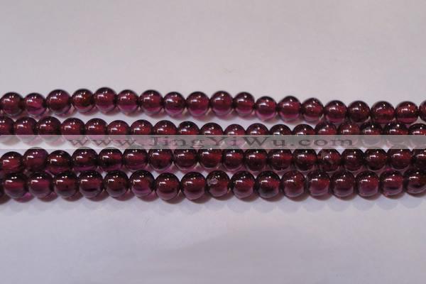 CGA356 15 inches 3mm round natural red garnet beads wholesale