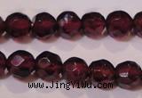 CGA361 14 inches 4mm faceted round natural red garnet beads wholesale
