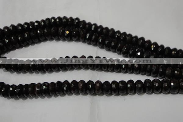 CGA460 15.5 inches 6*10mm faceted rondelle natural red garnet beads