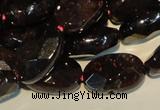 CGA481 15.5 inches 8*12mm faceted oval natural red garnet beads