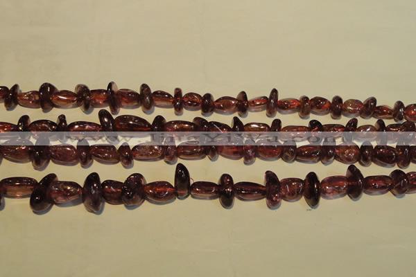 CGA489 15.5 inches 4*8mm – 4*10mm nuggets natural red garnet beads