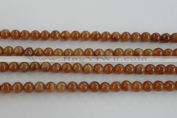 CGA502 15.5 inches 6mm round A grade yellow red garnet beads