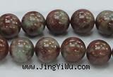 CGA51 15.5 inches 12mm round red green garnet gemstone beads