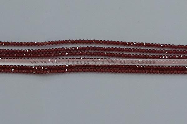 CGA515 15.5 inches 2*2.5mm faceted rondelle red garnet beads