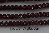 CGA517 15.5 inches 2*3mm faceted rondelle red garnet beads