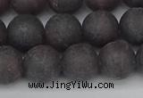 CGA673 15.5 inches 10mm round matte red garnet beads wholesale