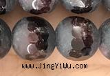 CGA692 15.5 inches 12mm faceted round red garnet beads