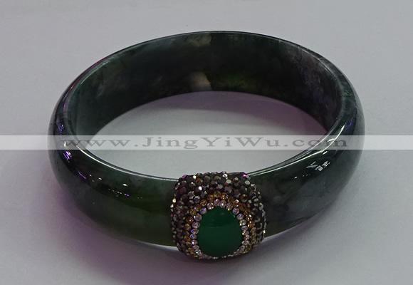 CGB1526 Outer diameter 65mm fashion moss agate & chalcedony bangles