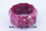 CGB157 8 inches fashion dyed imperial jasper gemstone stretchy bracelet