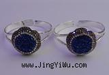 CGB2017 30mm flower druzy agate gemstone bangles wholesale