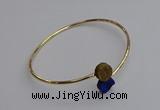 CGB2045 10mm coin plated druzy agate gemstone bangles wholesale