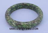 CGB208 Inner diameter 60mm fashion flower turquoise gemstone bangle