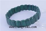 CGB224 7 inches 8*12mm rectangle natural malachite gemstone bracelets