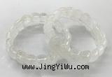 CGB3220 7.5 inches 12*20mm oval white crystal bracelets