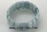 CGB3242 7.5 inches 12*25mm oval imitation aquamarine bracelets